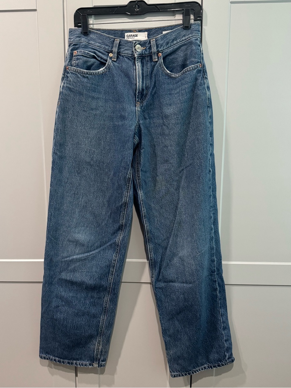 Garage Men’s Relaxed Straight Jeans in Blue Denim